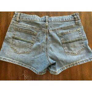 One Tuff Babe Stretch Booty Jean Shorts Embroidered Detail on Pocket